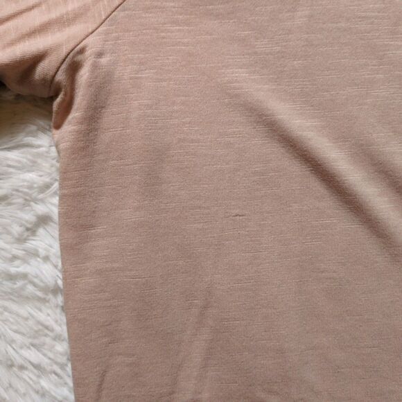 J.Jill Pure Jill Asymmetric Button Tunic Womens M Pink Cotton Modal 3/4 Sleeve - Picture 9 of 9